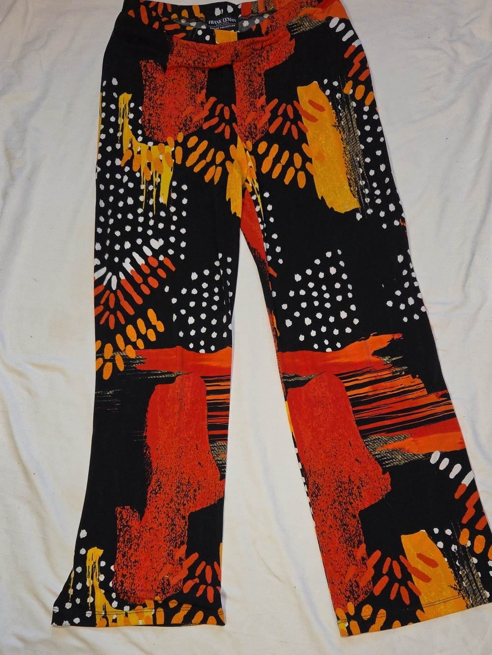 Frank Lyman Design Abstract Printed Wide-Leg Pants Sz12 - Picture 1 of 4